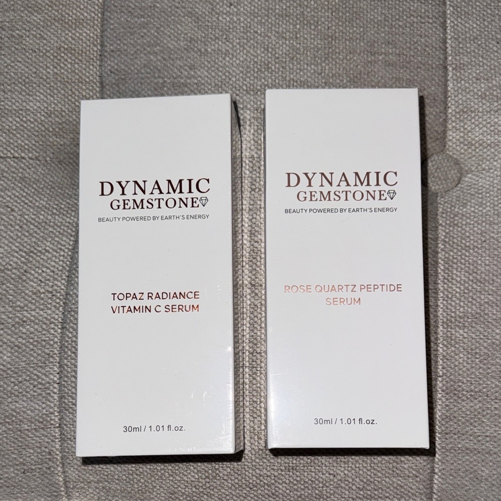 SOLD!! Dynamic Gemstone Skincare Serum Set - White